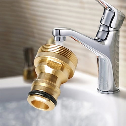 Gardening Pipe Threaded Water Hose Tube Snap Tap Adaptor Brass Quick Connector 